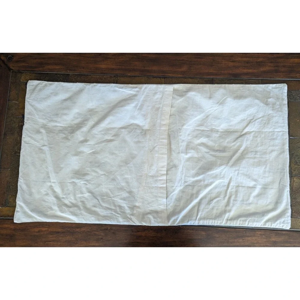 Ballard Felice Sham Size King 100% Cotton 20X36 Ivory w Black Fridge